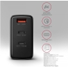 Axagon ACU-DPQ100 GaN 3xport wall charger 100W black
