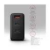 Axagon ACU-DPQ100 GaN Wall charger, 3x port (USB + dual USB-C), PD3.0/QC4+/PPS/Apple, 100W, black