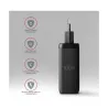 Axagon ACU-DPQ100 GaN Wall charger, 3x port (USB + dual USB-C), PD3.0/QC4+/PPS/Apple, 100W, black