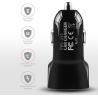 Axagon PWC-5V5 car charger Smart 5V 2,4A + 2,4A, 24W, black