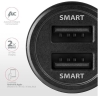 Axagon PWC-5V5 car charger Smart 5V 2,4A + 2,4A, 24W, black