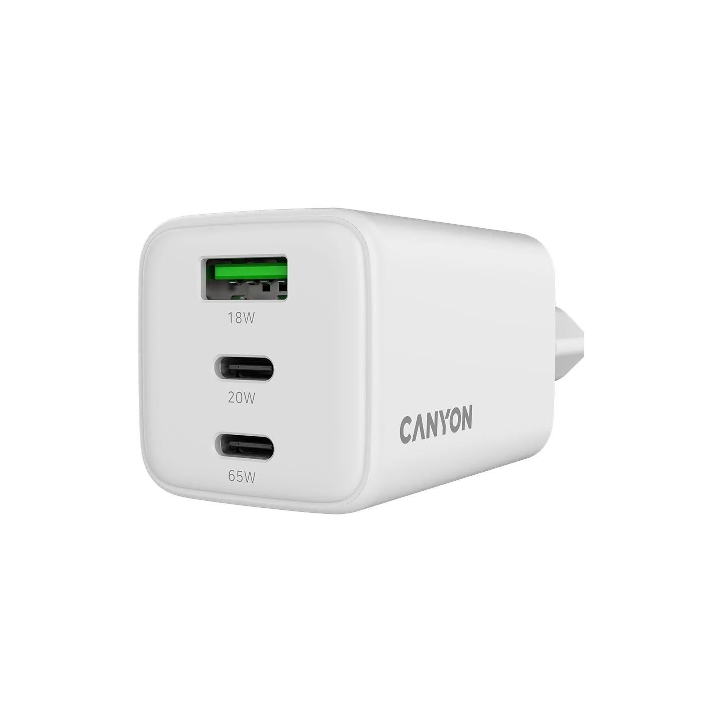 Canyon charger CU65ACC GaN 65W 2xPD 1xQC EU White