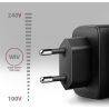 Axagon ACU-PQ45 wall charger QC3.0,4.0/AFC/FCP/PPS/Apple + PD type-C, 45W, black