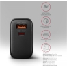 Axagon ACU-PQ45 wall charger QC3.0,4.0/AFC/FCP/PPS/Apple + PD type-C, 45W, black
