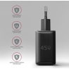 Axagon ACU-PQ45 wall charger QC3.0,4.0/AFC/FCP/PPS/Apple + PD type-C, 45W, black
