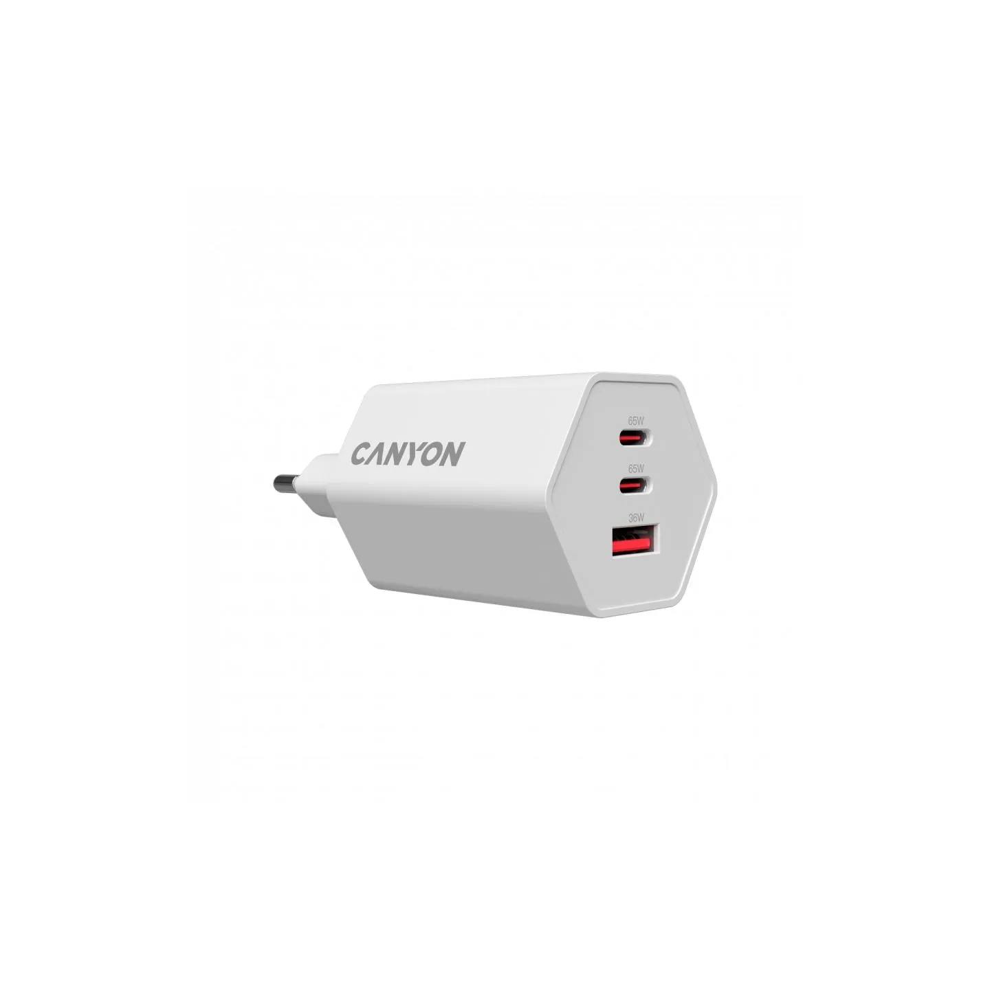 Canyon charger HEXAGON 65 GaN 65W 2xPD 1xQC EU White