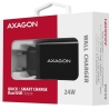 Axagon Dual wallcharger <240V / 2x USB port QC3.0/AFC/FCP + 5V-1.2A. 24W total power.