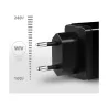 Axagon Dual wallcharger <240V / 2x USB port QC3.0/AFC/FCP + 5V-1.2A. 24W total power.