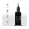 Axagon Dual wallcharger <240V / 2x USB port QC3.0/AFC/FCP + 5V-1.2A. 24W total power.