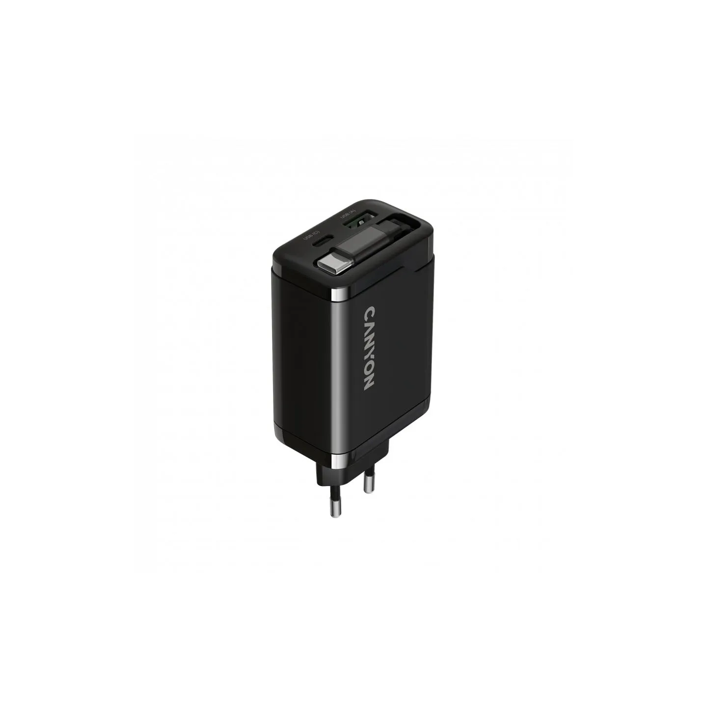 Canyon charger OnCharge 65RC Build-In Cable USB-C 65W 1xPD 1xQC EU Black