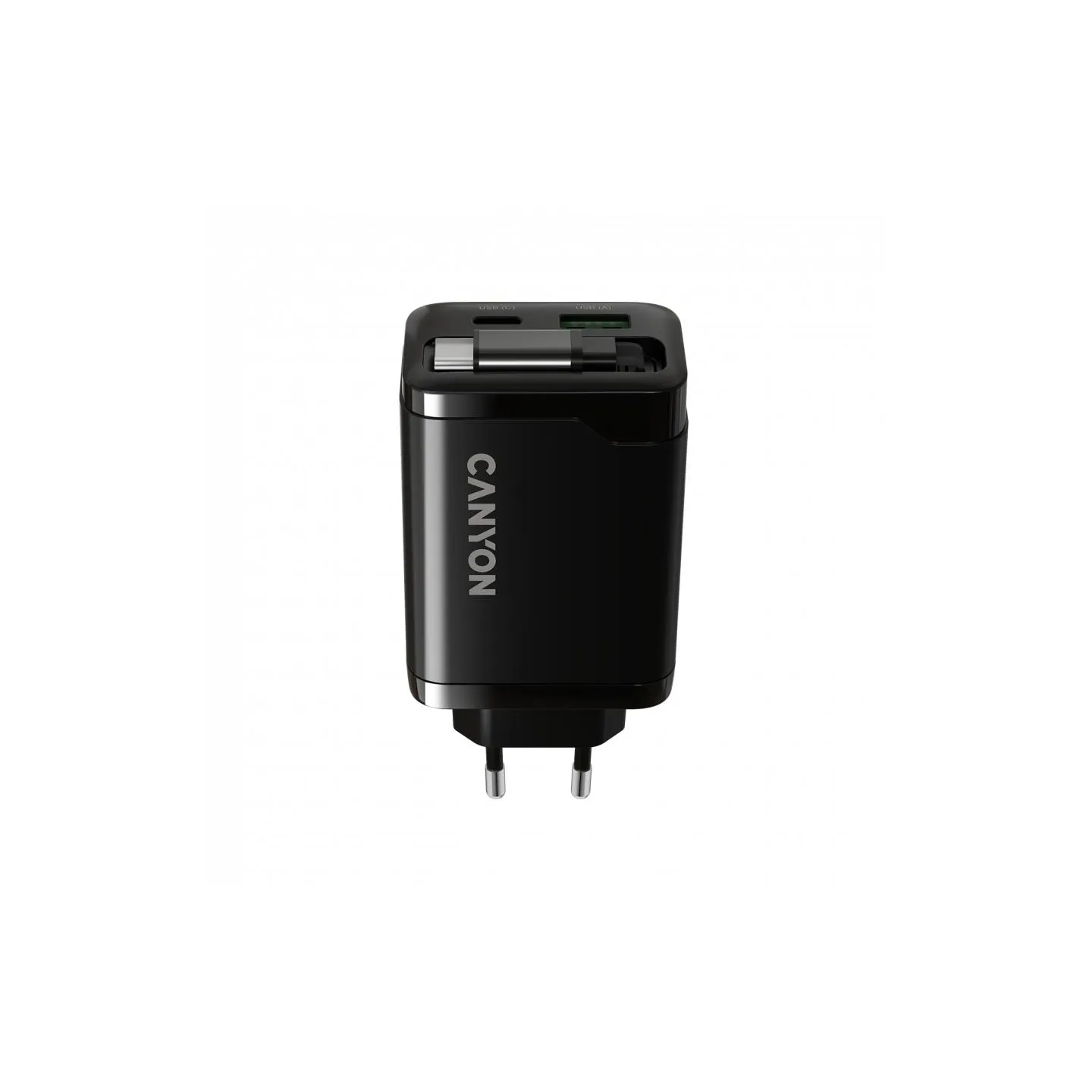 Canyon charger OnCharge 65RC Build-In Cable USB-C 65W 1xPD 1xQC EU Black