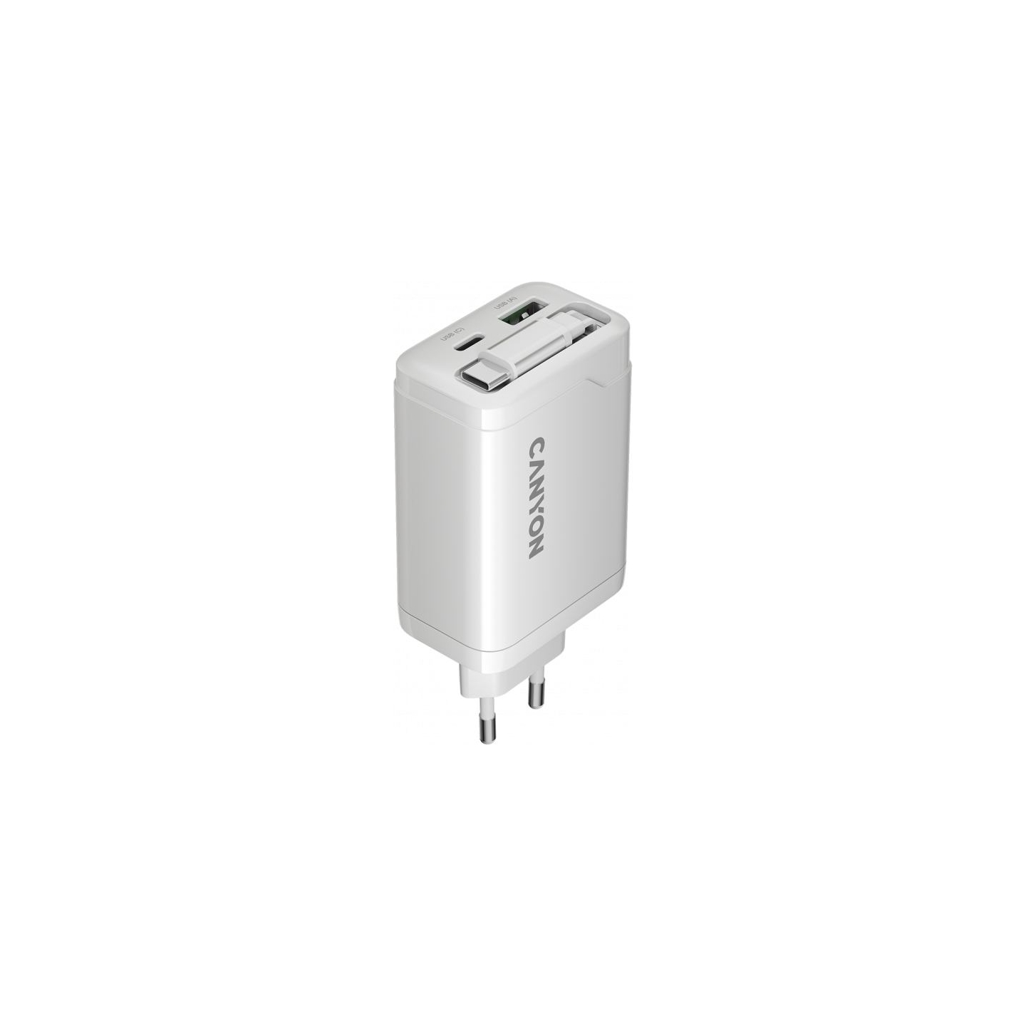 Canyon charger OnCharge 65RC Build-In Cable USB-C 65W 1xPD 1xQC EU White