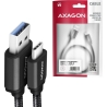 Axagon Data and charging USB 3.2 Gen1 cable lengh 2 m. 3A. Black braided.