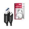 Axagon Data and charging USB 3.2 Gen1 cable lengh 2 m. 3A. Black braided.