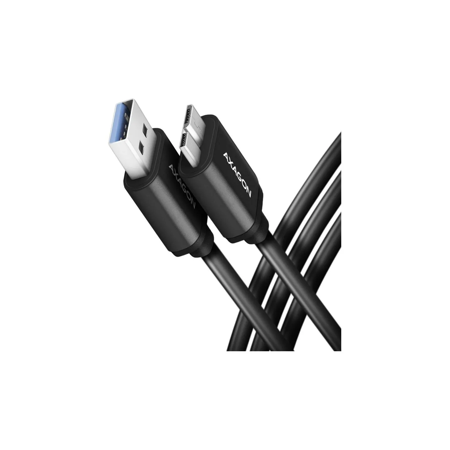 Axagon Data and charging USB 3.2 Gen1 cable length 1 m. 3A. Black.