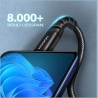 Axagon Data and charging USB 2.0 cable 1.5 m long. PD 60W, 3A. Black braided.