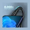 Axagon Data and charging USB 2.0 cable 1.5 m long. PD 60W, 3A. Black braided.