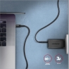 Axagon Data and charging USB 2.0 cable 1.5 m long. PD 60W, 3A. Black braided.