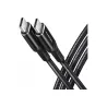 Axagon Data and charging USB 2.0 cable 1.5 m long. PD 60W, 3A. Black braided.