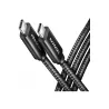 Axagon Data and charging USB 480Mbps cable length 3 m. PD 240W, 5A. Black braided.
