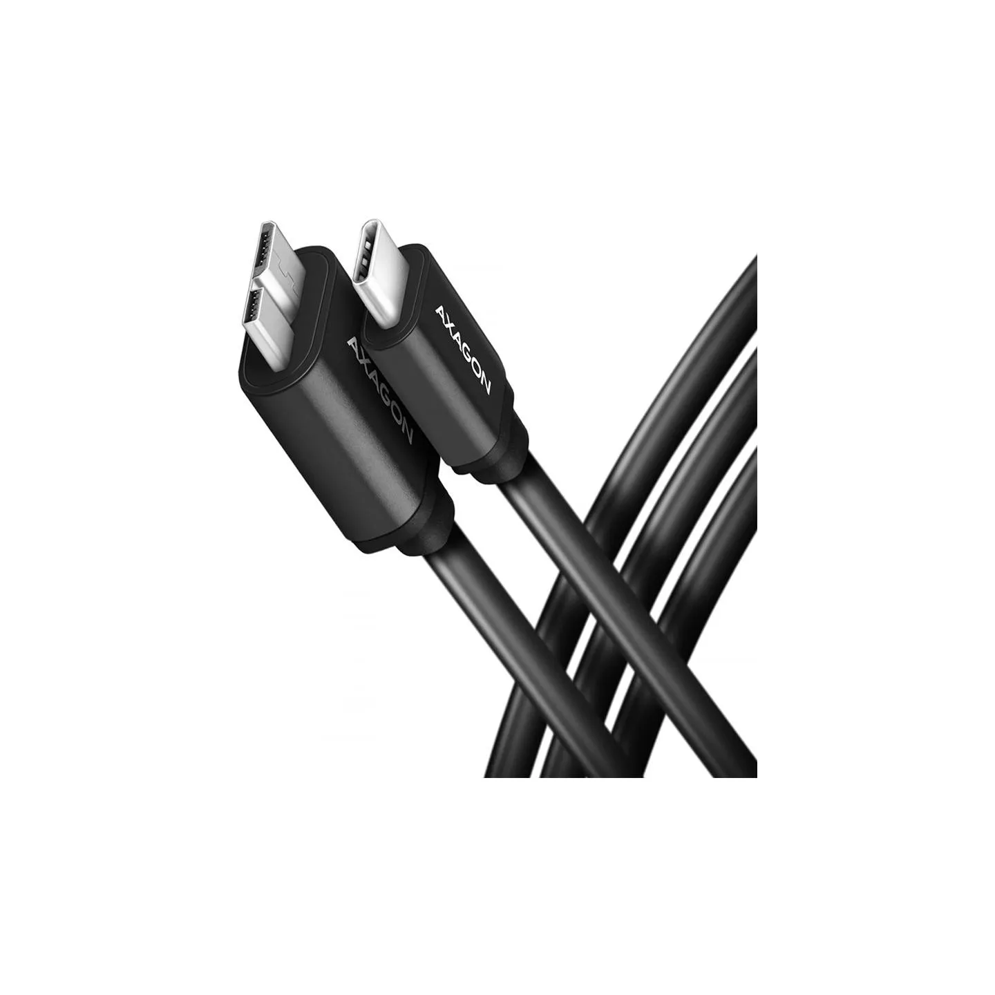 Axagon Data and power suply USB 3.2 Gen1 cable lengh 1 m. 3A. Black.