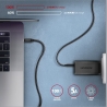 Axagon BUCM32-CM15AB cable USB-C  <-> USB-C 3.2 Gen 2, 1.5m, PD 100W, 5A, 4K HD, ALU, braid, Black