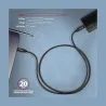 Axagon BUCM32-CM15AB cable USB-C  <-> USB-C 3.2 Gen 2, 1.5m, PD 100W, 5A, 4K HD, ALU, braid, Black