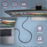 Axagon BUCM32-CM15AB cable USB-C  <-> USB-C 3.2 Gen 2, 1.5m, PD 100W, 5A, 4K HD, ALU, braid, Black