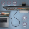 Axagon Data and charging USB 3.2 Gen 2 cable lengh 1 m. PD 100W, 5A, 4K HD video. Black braided.