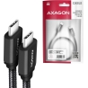Axagon Data and charging USB 3.2 Gen 1 cable length 2 m. PD 60W, 3A. Black braided.