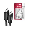 Axagon Data and charging USB 3.2 Gen 1 cable length 2 m. PD 60W, 3A. Black braided.