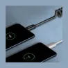 Axagon Data and charging USB 2.0 cable lengh 0.6m. 3A. Black twisted.