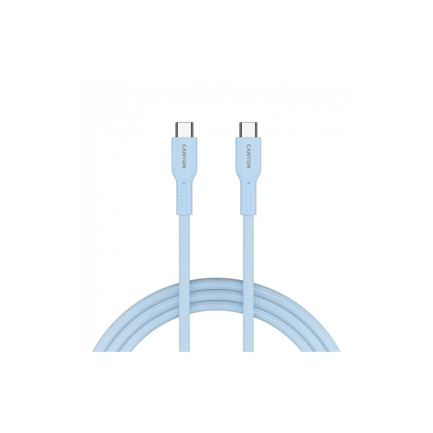 Canyon cable OnWire 60CL C-C 60W COLOR Braided 1m Light Blue