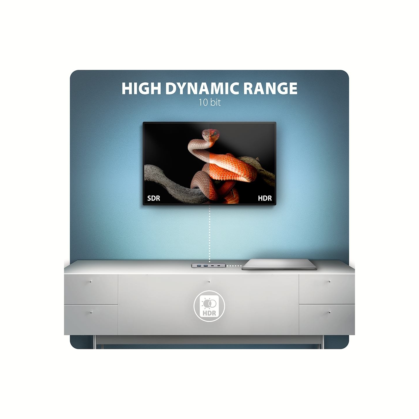 Axagon HMC-5H60 USB-C 3.2 Gen 1 hub, 2x USB-A, 1x USB-C, 4K 60Hz HDMI, PD 100W, 15cm USB-C cable