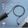 Axagon BUCM4X-CM05AB NewGEN USB-C - USB-C 4 Gen 240 W cable 0.5 m