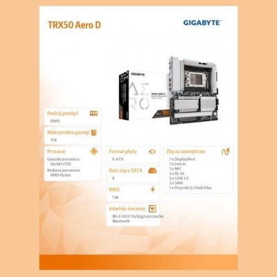 Gigabyte TRX50 AERO D sTR5 4DDR5 HDMI USB/4M.2 eATX