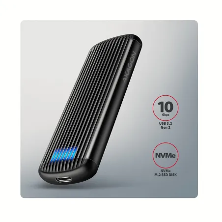 Axagon EEM2-SC ext. enclosure USB 3.2 Gen2 10Gbps NVM