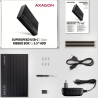 Axagon EE35-GTR USB-C 3.2 Gen 1 - SATA 6G, 3.5" External RIBBED box BLACK