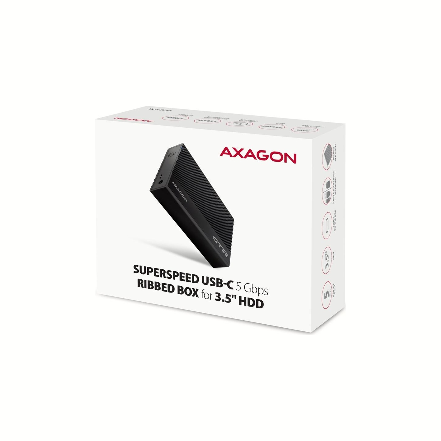 Axagon EE35-GTR ext box USB3.2 Gen1 3.5 HDD SATA
