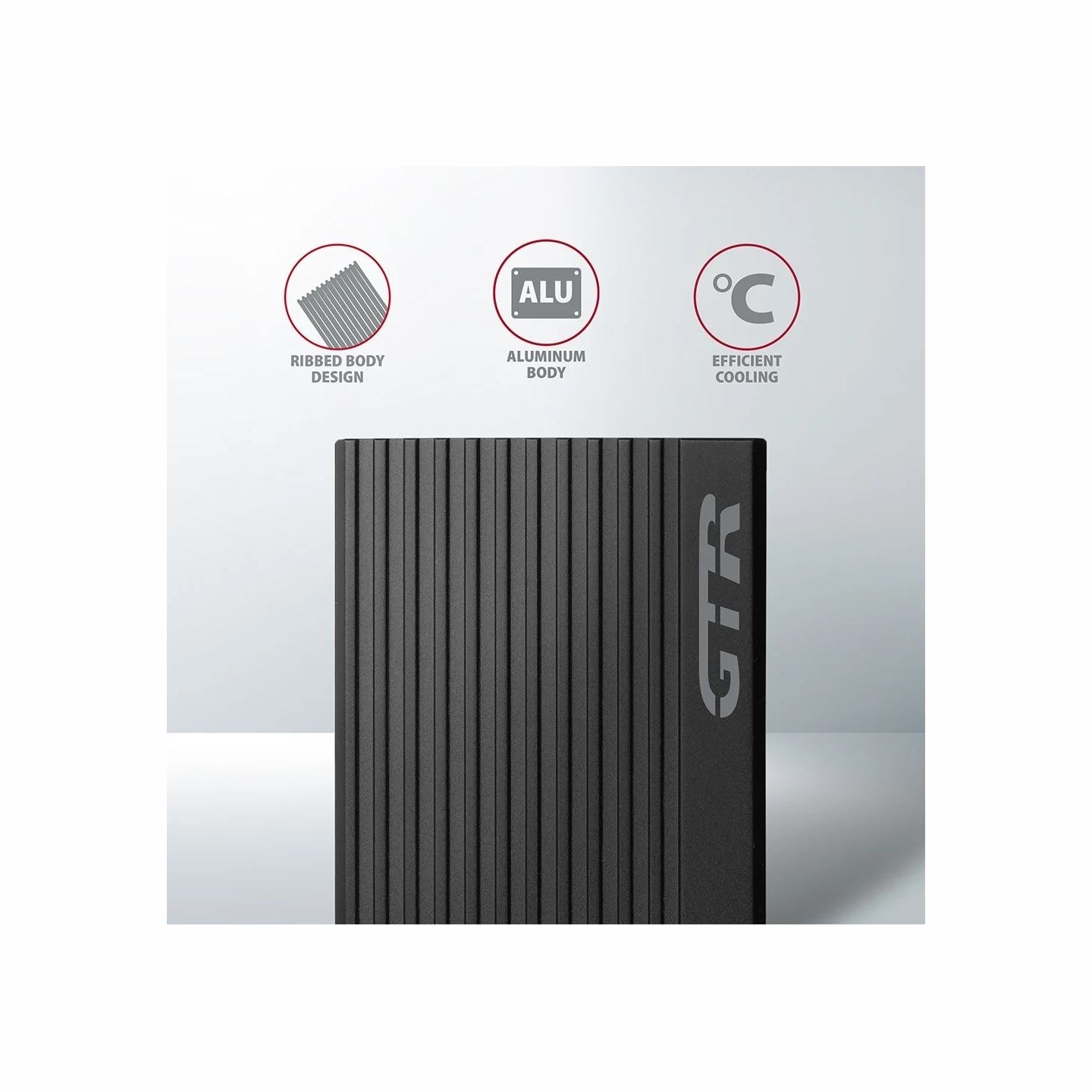 Axagon Superfast external AXAGON EEM2-GTR THIN RIB box with USB 3.2 Gen 2 interface is designed for NVMe (PCI-Express) M.2 SSD d