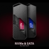 Axagon EEM2-GAM USB-C 3.2 Gen 2 10Gbps - M.2 NVMe/SATA SSD GAME 30-80mm ALU box