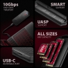 Axagon EEM2-GAM USB-C 3.2 Gen 2 10Gbps - M.2 NVMe/SATA SSD GAME 30-80mm ALU box