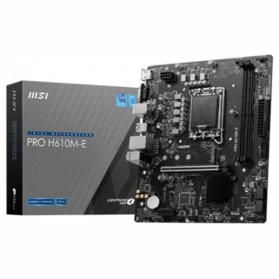 MSI | PRO H610M-E | Processor family Intel | Processor socket  LGA1700 | Supported hard disk drive interfaces SATA, M.2 | Number