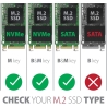 Axagon EEM2-GTS2 USB-C 3.2 Gen 2 - M.2 NVMe / SATA SSD THIN SCREWLESS 30-80mm ALU box