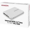 Axagon RSS-M2SD SATA - M.2 SSD SATA, up to 80mm SSD, ALU body