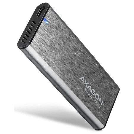 Axagon ALU box EEM2-SG2 USB-C 3.2 Gen 2 - M.2 NVMe / SATA SSD 30-80mm
