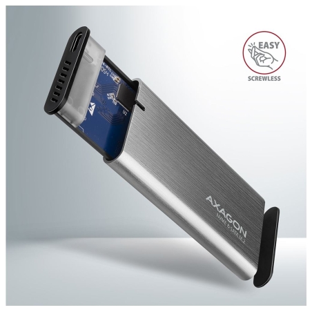 Axagon EEM2-SG2 USB-C 3.2 Gen 2 - M.2 NVMe / SATA SSD 30-80mm ALU box
