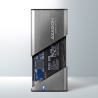 Axagon ALU box EEM2-SG2 USB-C 3.2 Gen 2 - M.2 NVMe / SATA SSD 30-80mm