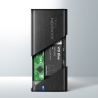 Axagon EEM2-SBC, M.2 SATA screwless RAW box, black, SuperSpeed USB-C 10 Gbps
