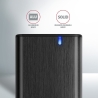 Axagon EEM2-SBC, M.2 SATA screwless RAW box, black, SuperSpeed USB-C 10 Gbps